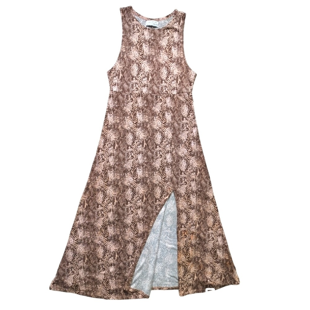 Urban Outfitters Women's‎ Snake Print Sleeveless Front Slit Midi Dress Size M